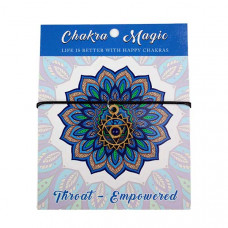 Chakra Magic Throat Wood Jewelry and Sticker